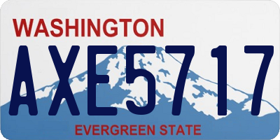 WA license plate AXE5717
