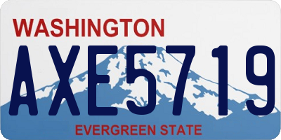 WA license plate AXE5719