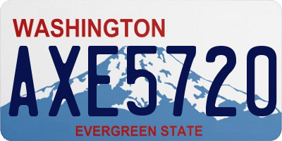WA license plate AXE5720
