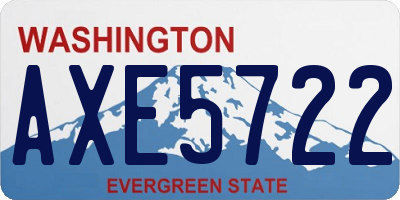 WA license plate AXE5722