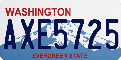 WA license plate AXE5725