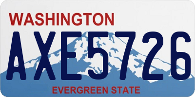 WA license plate AXE5726