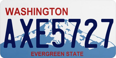 WA license plate AXE5727
