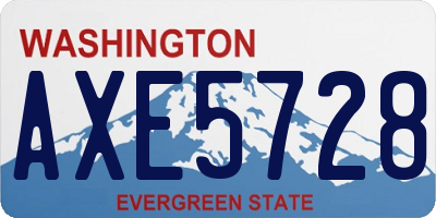 WA license plate AXE5728