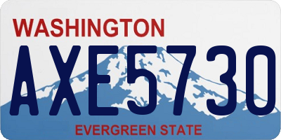 WA license plate AXE5730