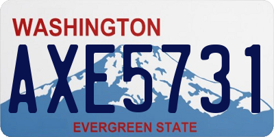 WA license plate AXE5731