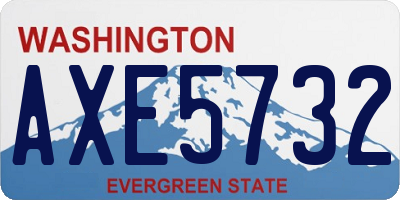 WA license plate AXE5732