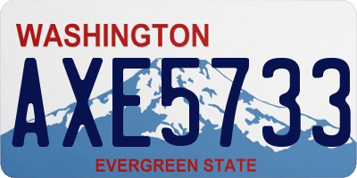 WA license plate AXE5733
