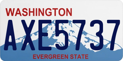 WA license plate AXE5737