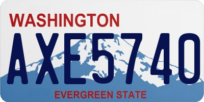 WA license plate AXE5740