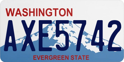 WA license plate AXE5742