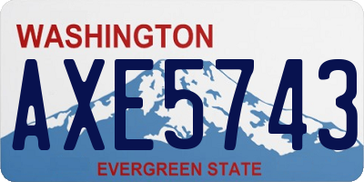 WA license plate AXE5743