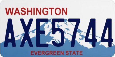 WA license plate AXE5744