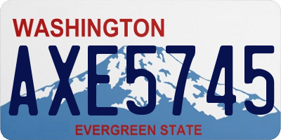 WA license plate AXE5745