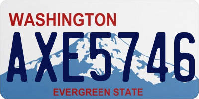 WA license plate AXE5746