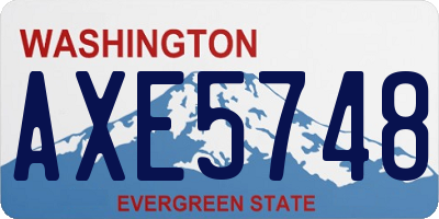 WA license plate AXE5748