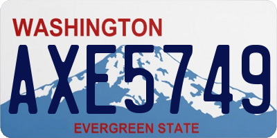 WA license plate AXE5749