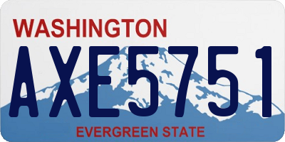 WA license plate AXE5751