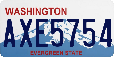 WA license plate AXE5754