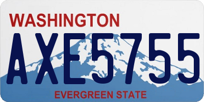 WA license plate AXE5755