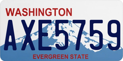 WA license plate AXE5759