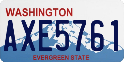 WA license plate AXE5761