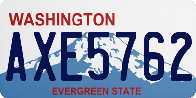 WA license plate AXE5762