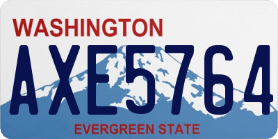 WA license plate AXE5764