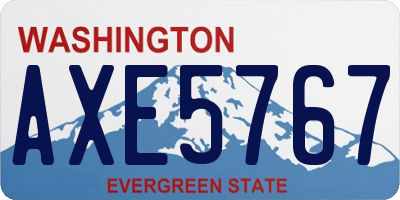 WA license plate AXE5767