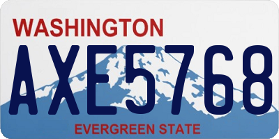 WA license plate AXE5768
