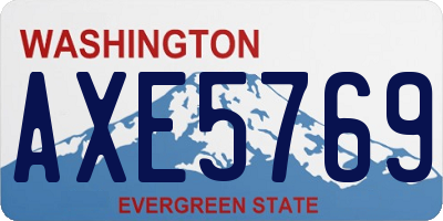 WA license plate AXE5769