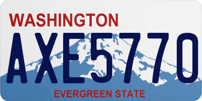 WA license plate AXE5770