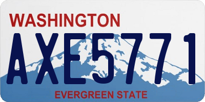 WA license plate AXE5771