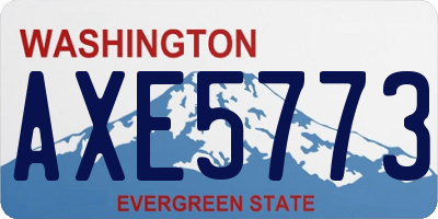 WA license plate AXE5773