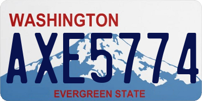 WA license plate AXE5774