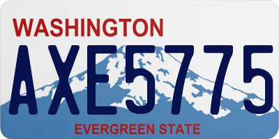 WA license plate AXE5775