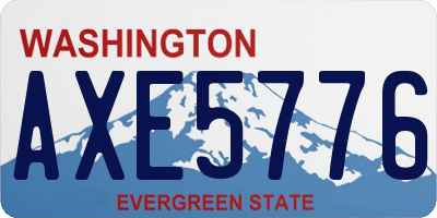 WA license plate AXE5776
