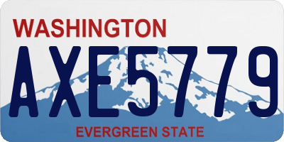 WA license plate AXE5779