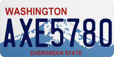 WA license plate AXE5780