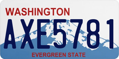 WA license plate AXE5781