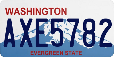 WA license plate AXE5782