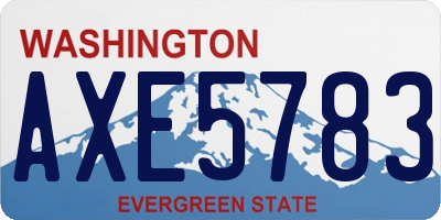 WA license plate AXE5783