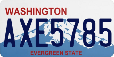 WA license plate AXE5785