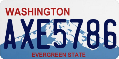 WA license plate AXE5786
