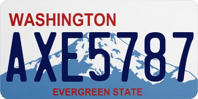 WA license plate AXE5787
