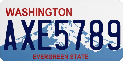 WA license plate AXE5789