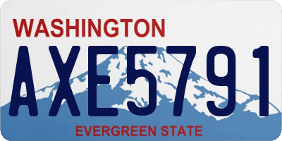 WA license plate AXE5791