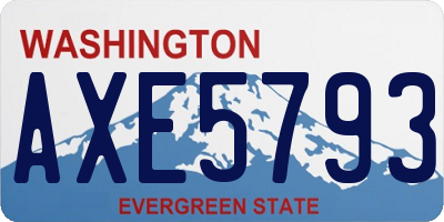 WA license plate AXE5793