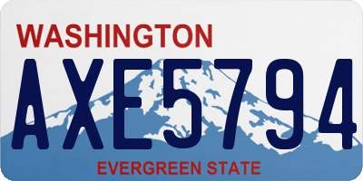 WA license plate AXE5794