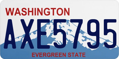 WA license plate AXE5795